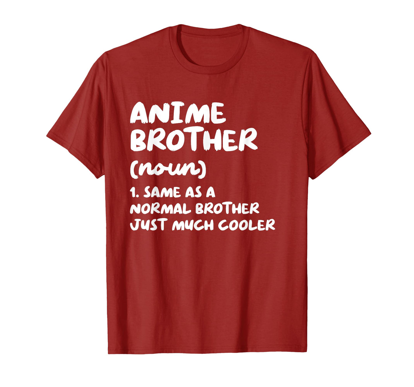 Anime Brother Funny Typography Gifts Unisex-Adults Black Distressed Kawaii Grunge Pastel Goth Lightweight Classic Fit Anime T-Shirt Small