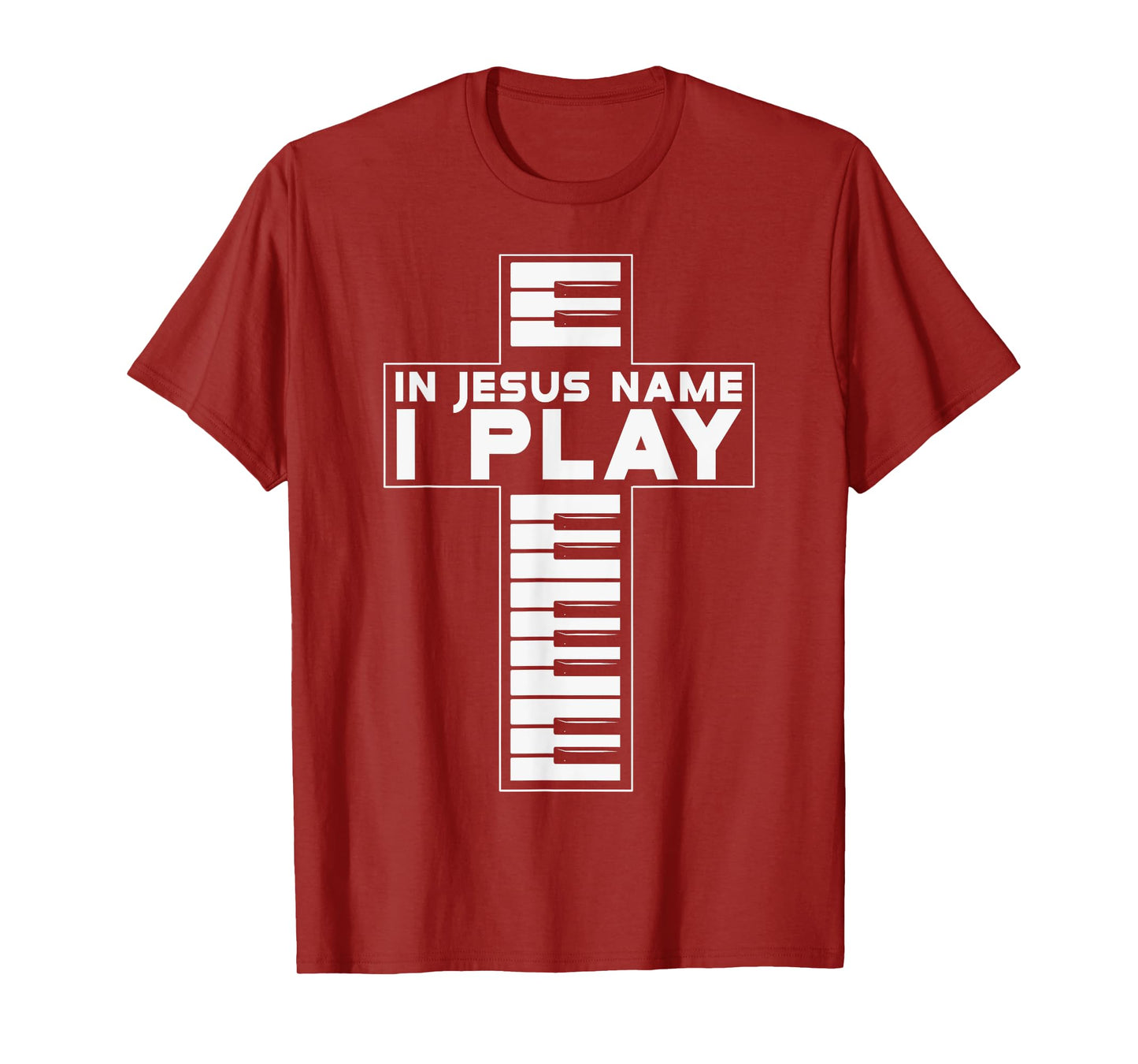 In Jesus Name I Play Piano, Vintage Christian Saying T-Shirt