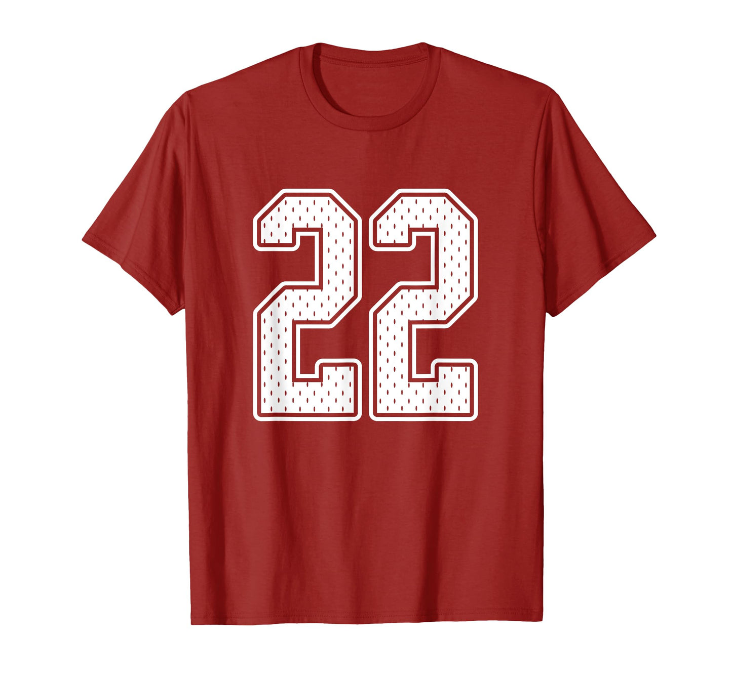 #22 White Vintage Number 22 Sports Fan Jersey Style T-Shirt