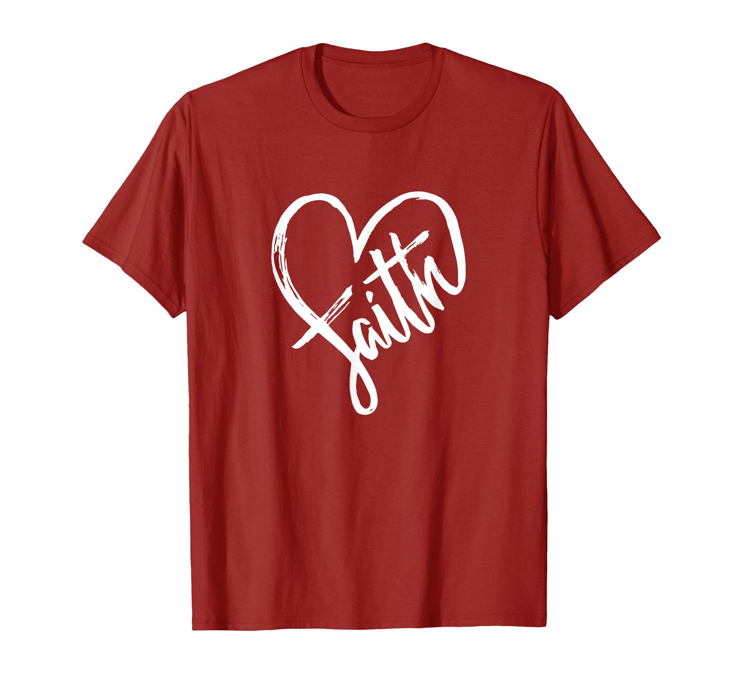 Faith Heart Love Religion - Jesus Believer Belief Crucifix T-Shirt