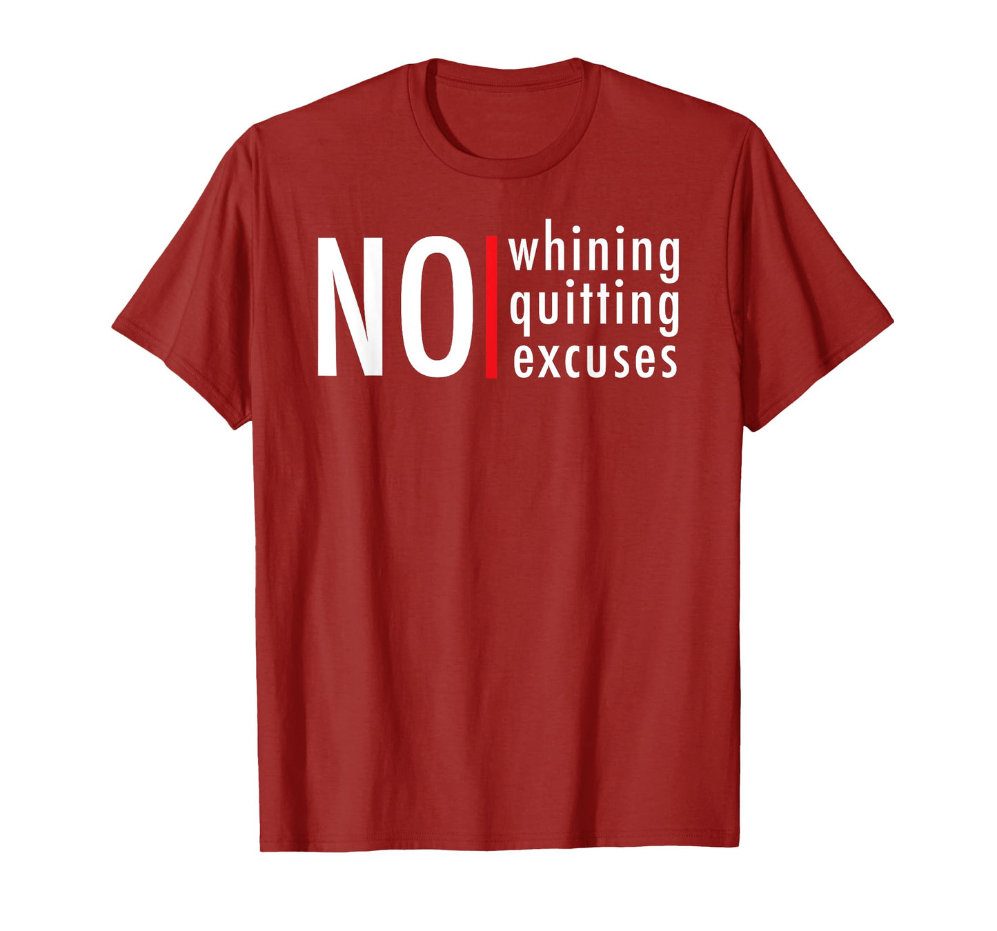 Hustle Gym No Whining Quitting Excuses Motivation Men Women T-Shirt