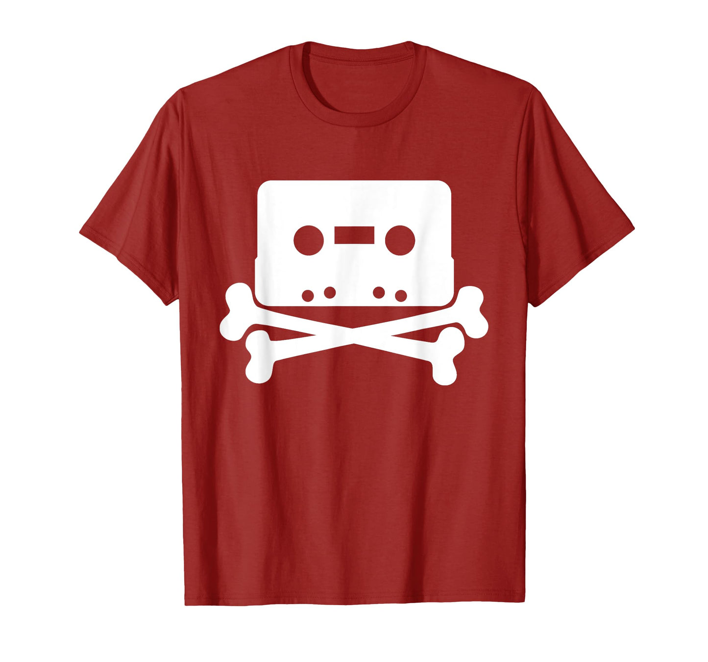 Vintage retro Cassette Tape Skull and Crossbones T-shirt T-Shirt