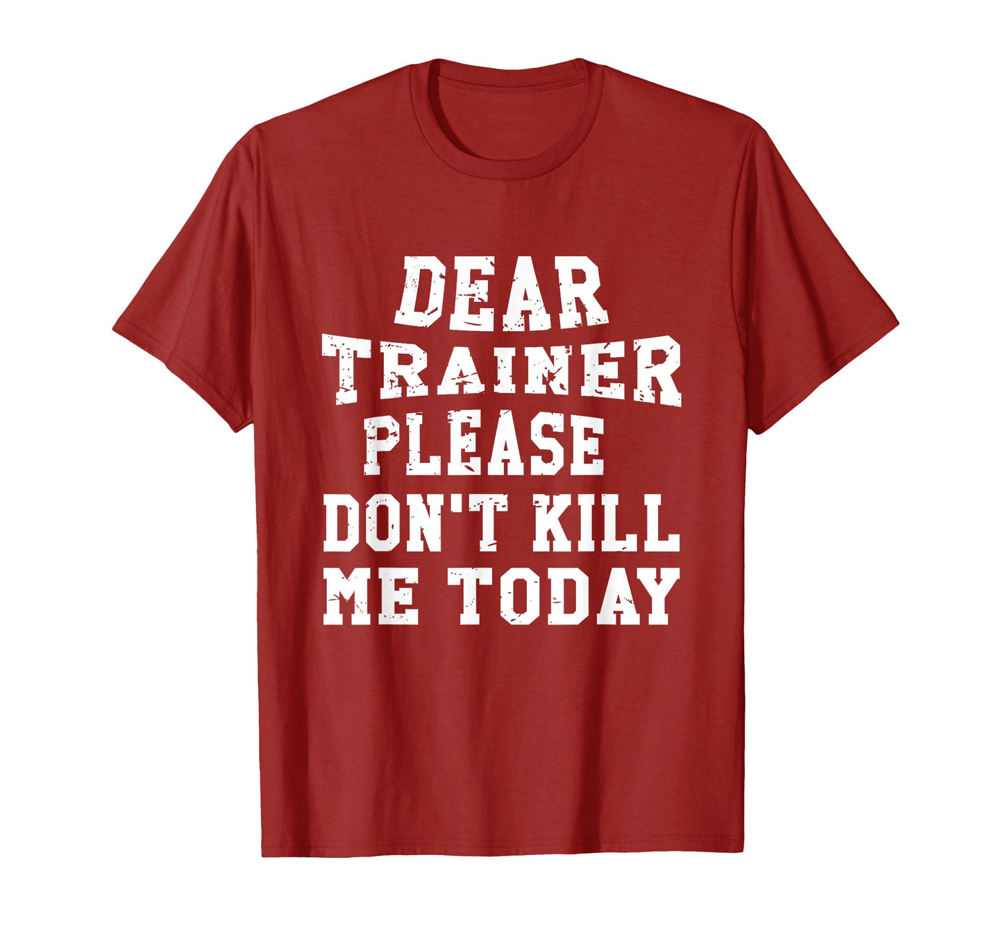 Dear Trainer Please Don't Kill Me Today Gym Funny T-Shirts T-Shirt