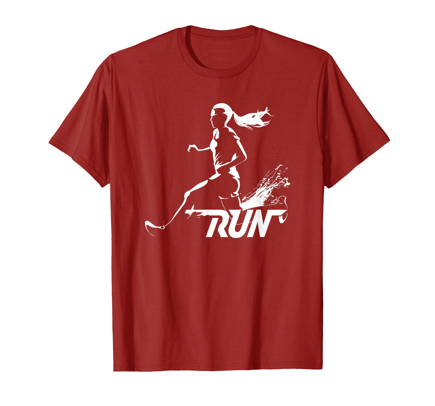 Empowering Female Runner Graphic Art Run T-Shirt