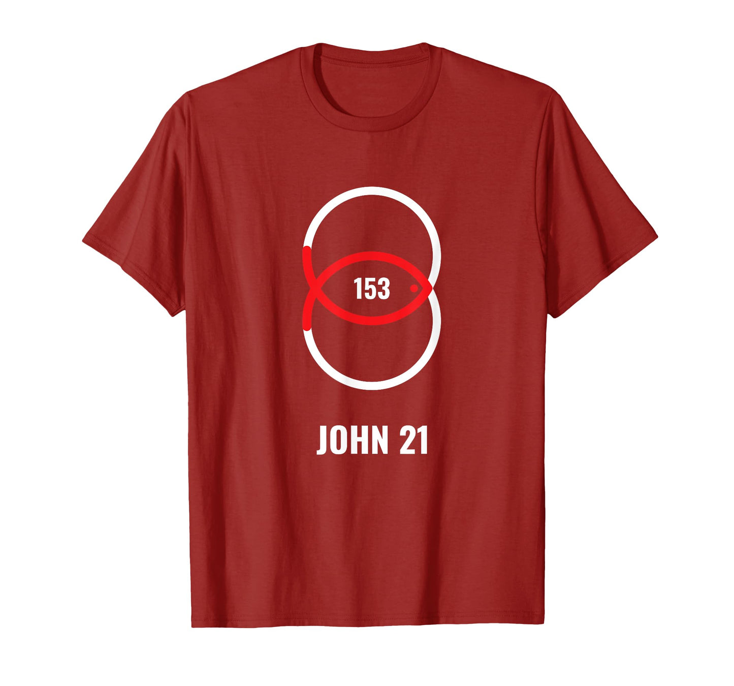 153 Fish - John 21 Jesus T-Shirt