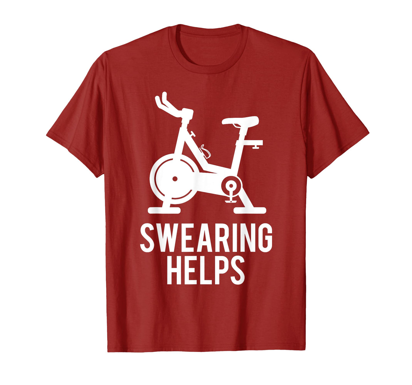Funny Spin Class Swearing Helps Spinning Gift Gym Fitness T-Shirt