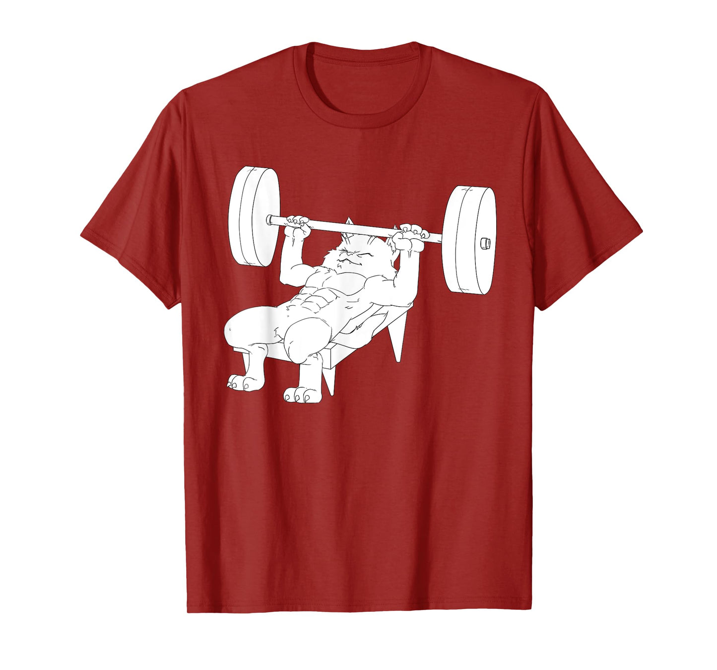 Cat Bench Press Powerlifting T-Shirt T-Shirt for Men Women