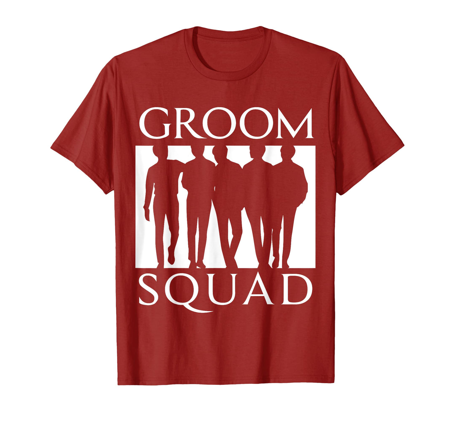Groom Squad Groomsmen Team Silhouette Bachelor Party Wedding T-Shirt
