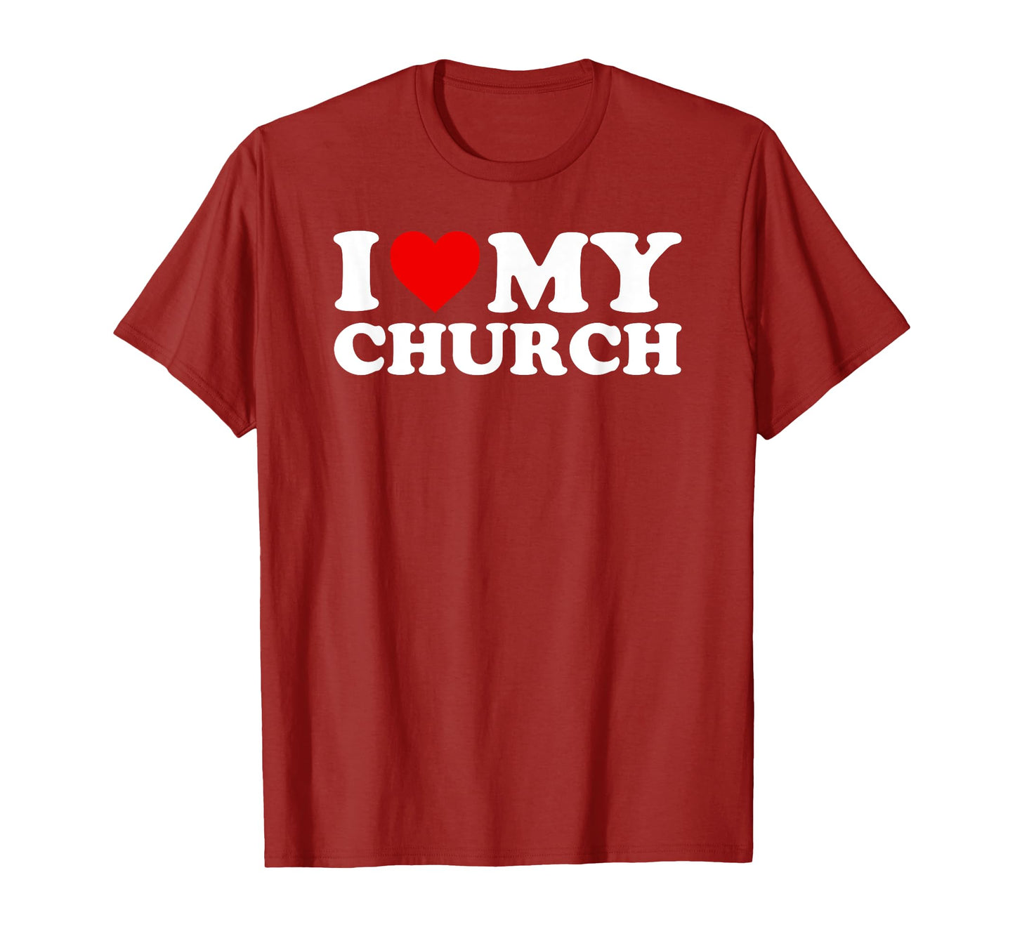I Love My Church T-Shirt with Heart T-Shirt