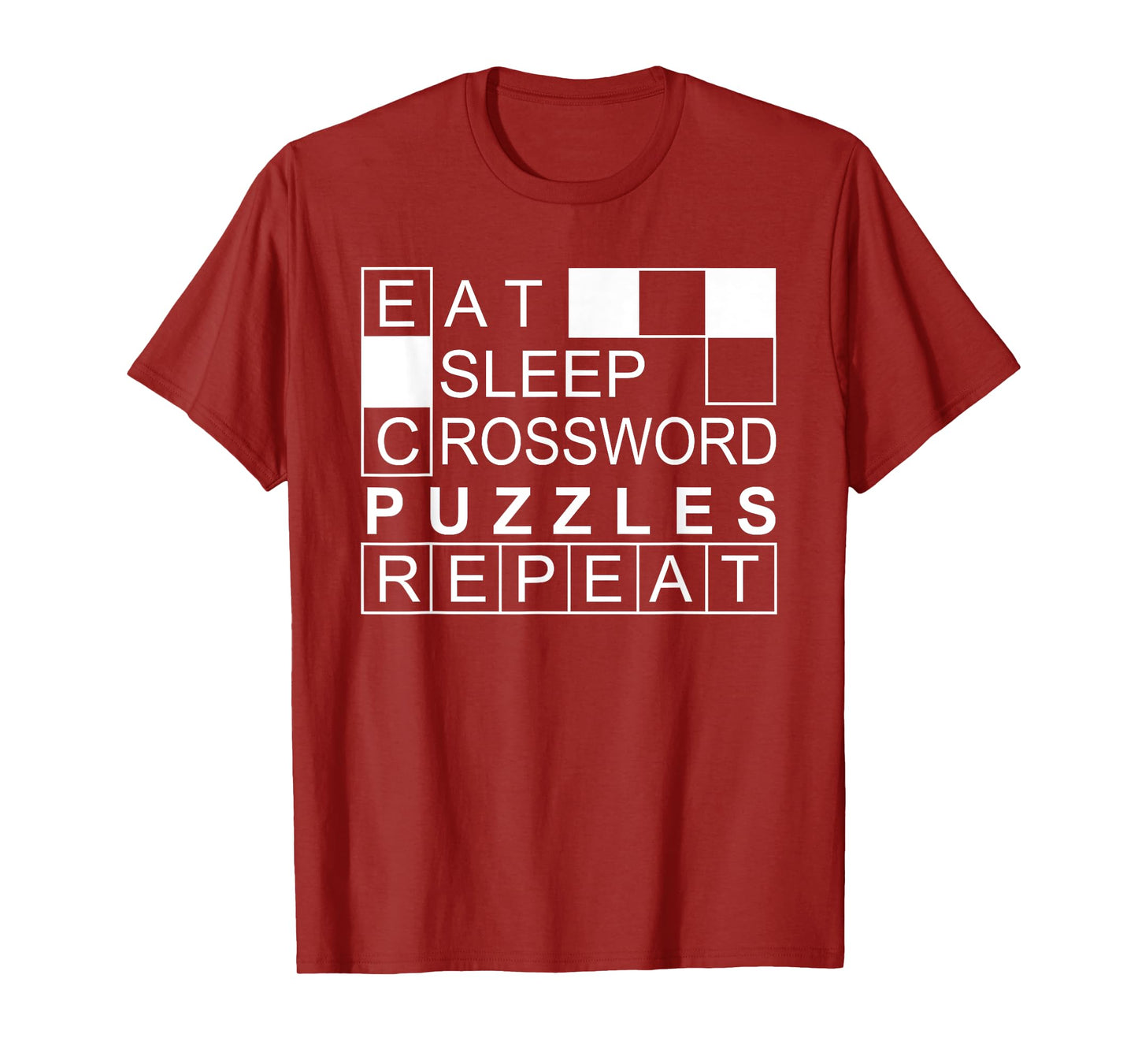 Eat Sleep Repeat Crossword Puzzles Funny Word Puzzle Lovers T-Shirt