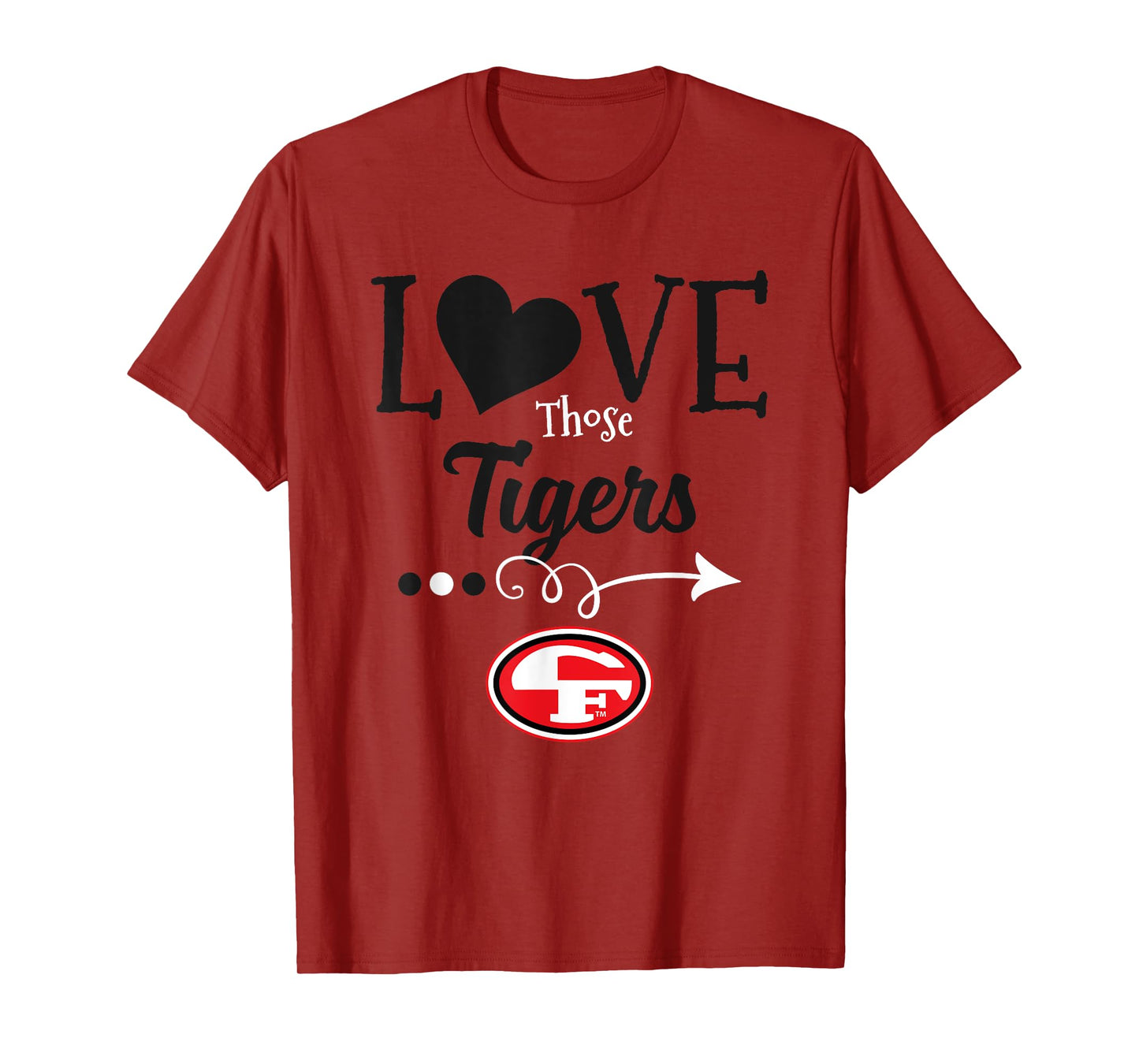 Cedar Falls Tigers Logo Love Those HS T-Shirt