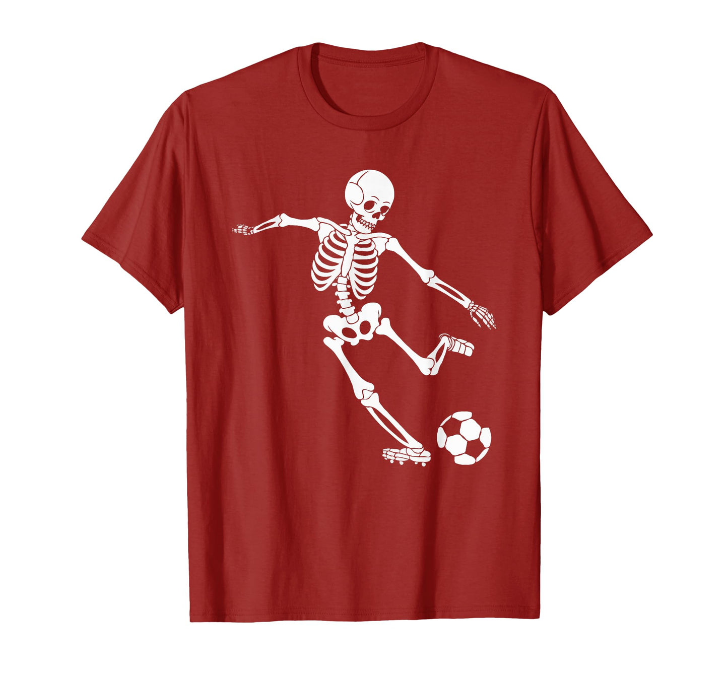 Soccer Skeleton Halloween Men Boys Soccer Player Halloween T-Shirt