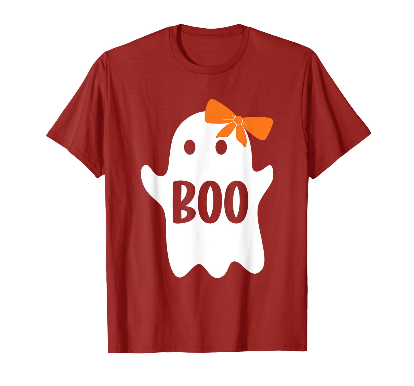 Cute Ghost with Bow, Boo Halloween Monster Kids Adults T-Shirt