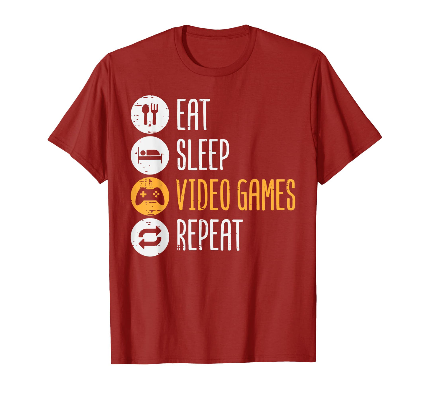 Eat Sleep Video Games Repeat Gaming Gamer Men Boys Kids Teen T-Shirt