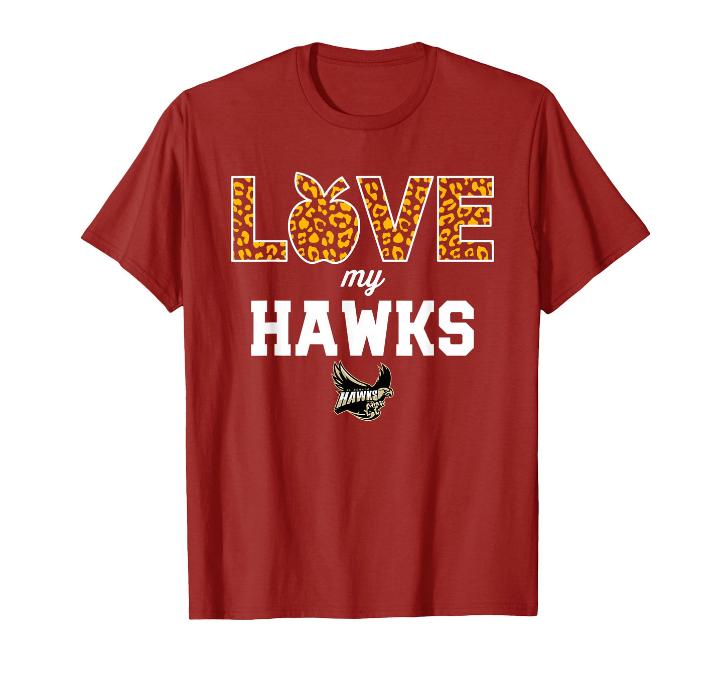 El Dorado Hawks Logo Love My Team HS T-Shirt