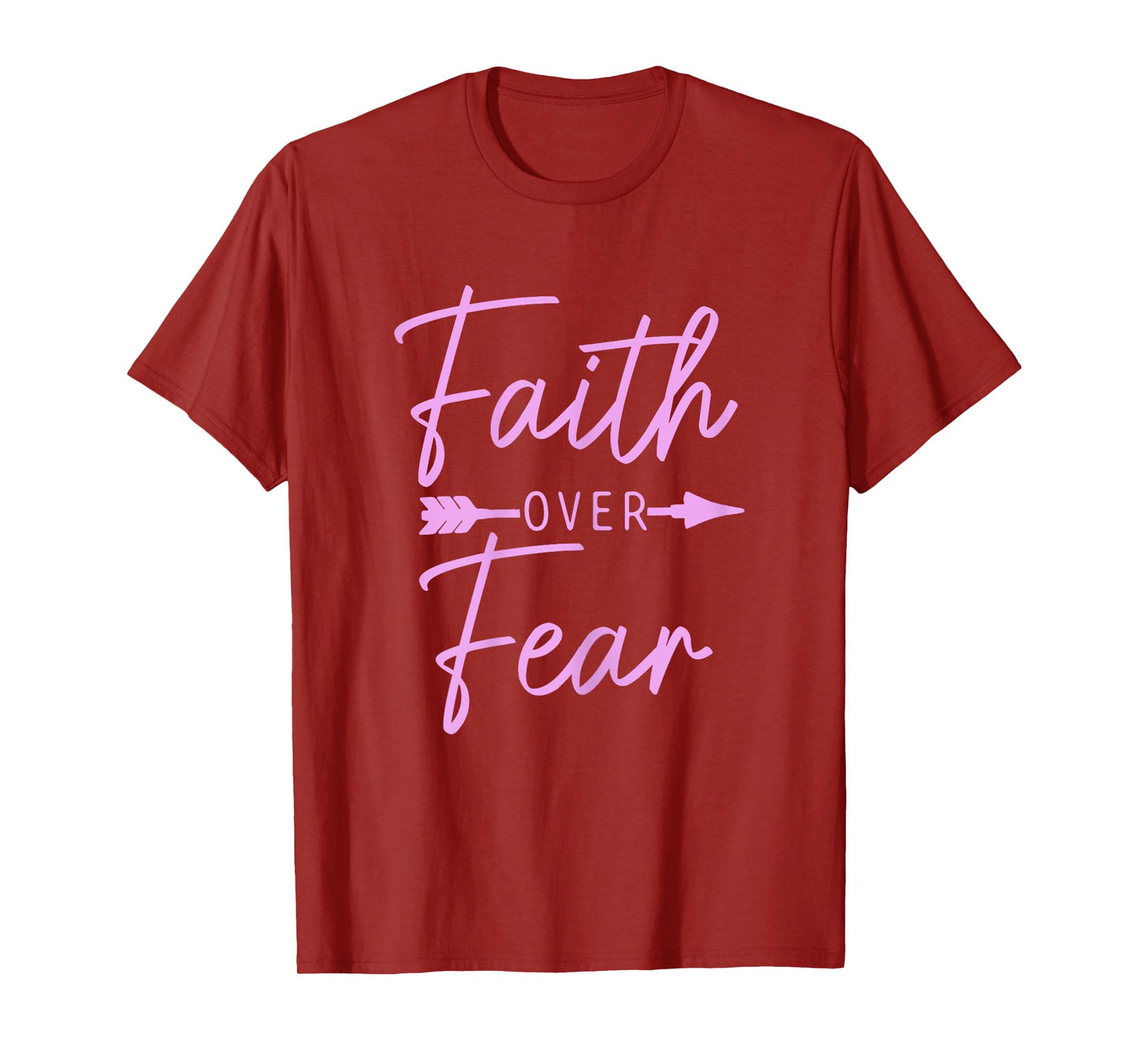 Faith Over Fear Christian Pastor Religious Bible Verse T-Shirt