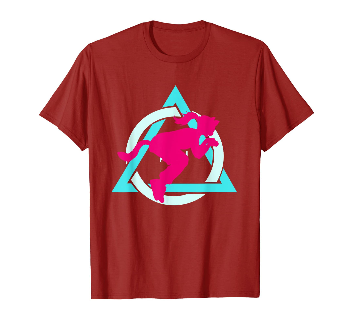 Therian quadrobics sign with jumping girl logo Therianthropy T-Shirt
