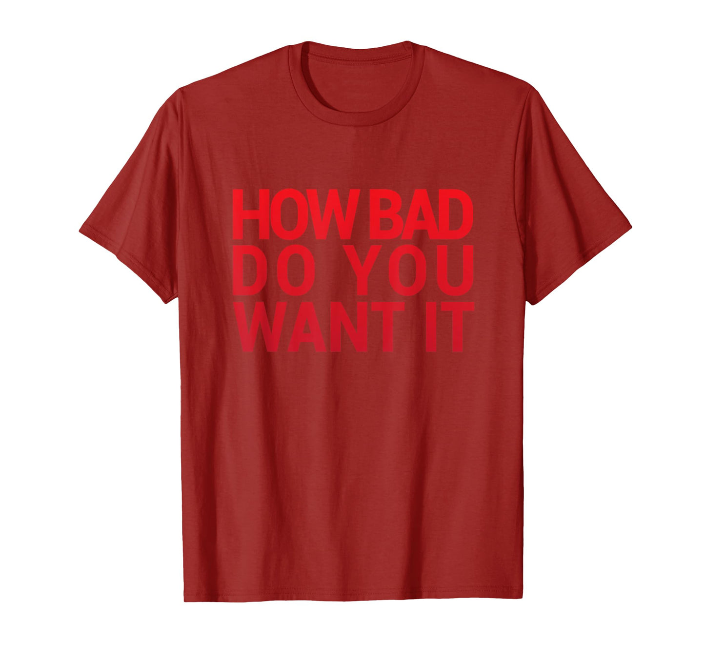 HOW BAD DO YOU WANT IT T SHIRT Gym Tee Exercise Tee T-Shirt
