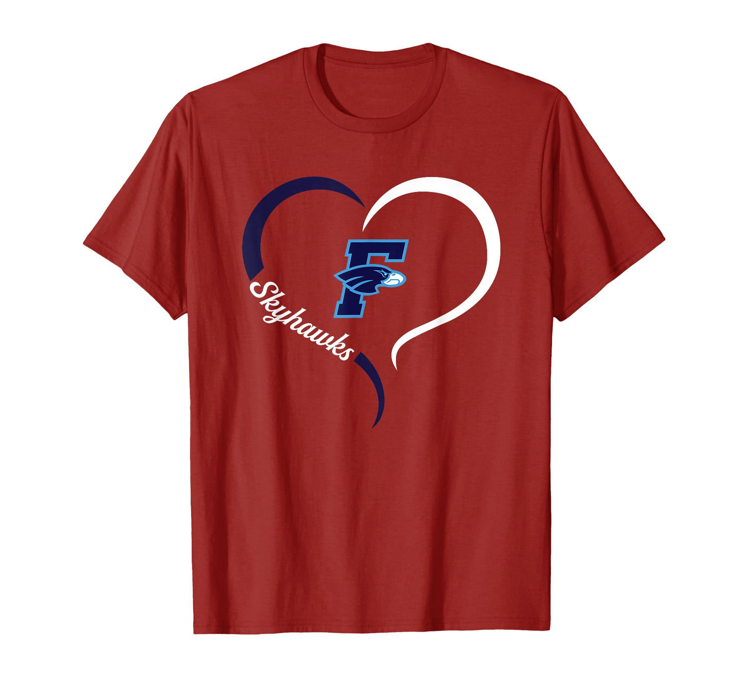 Fairborn Skyhawks Logo Half Heart Slogan HS T-Shirt