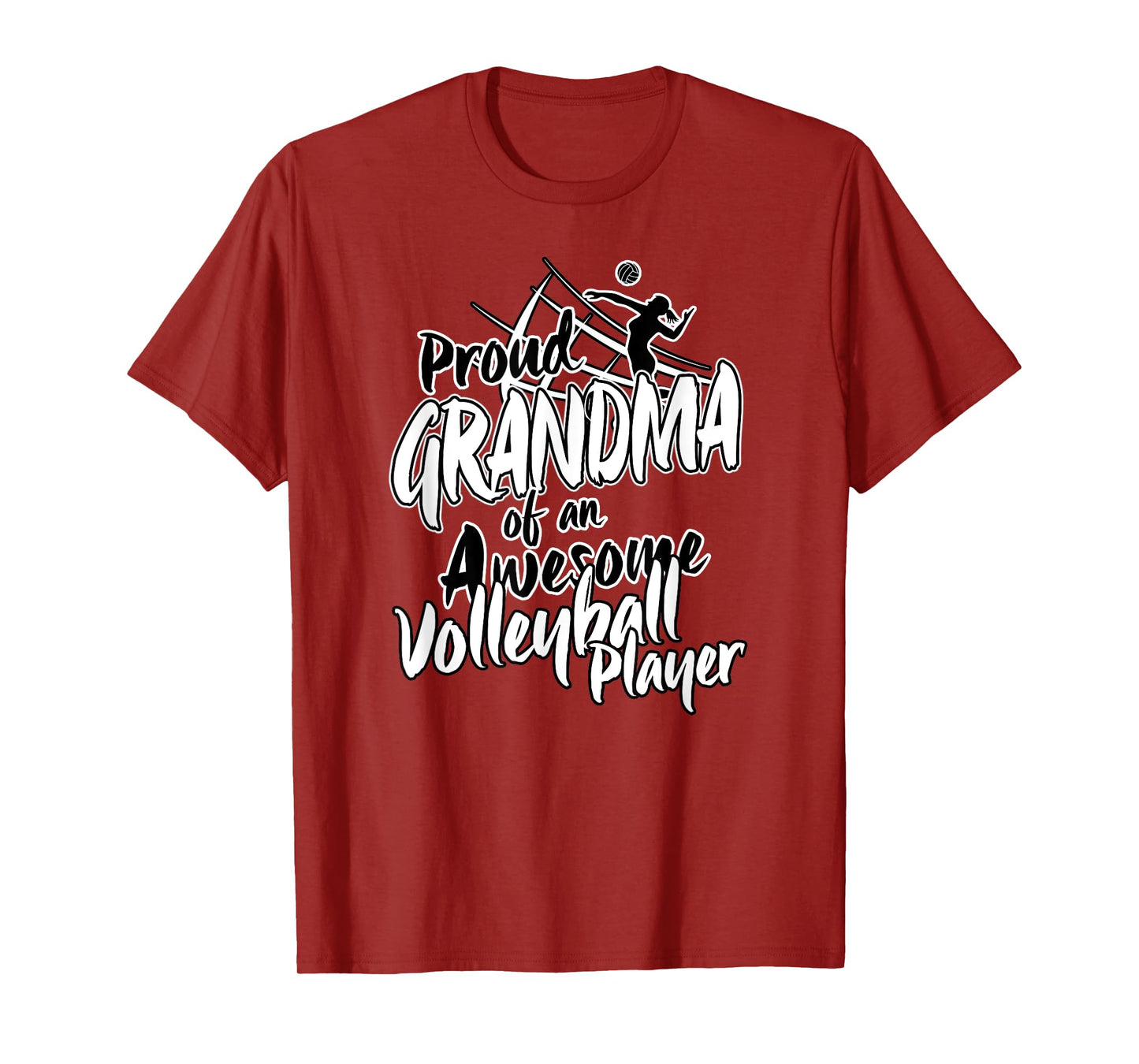 Proud Volleyball Grandma Fan Matching Sports Family Women T-Shirt