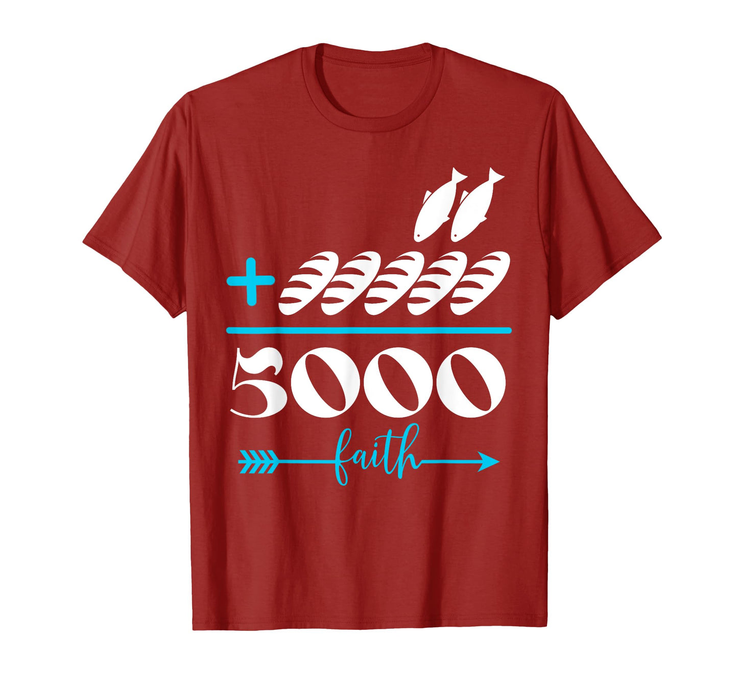 2 Fishes 5 Breads 5000 Chosen Jesus Against The Current T-Shirt