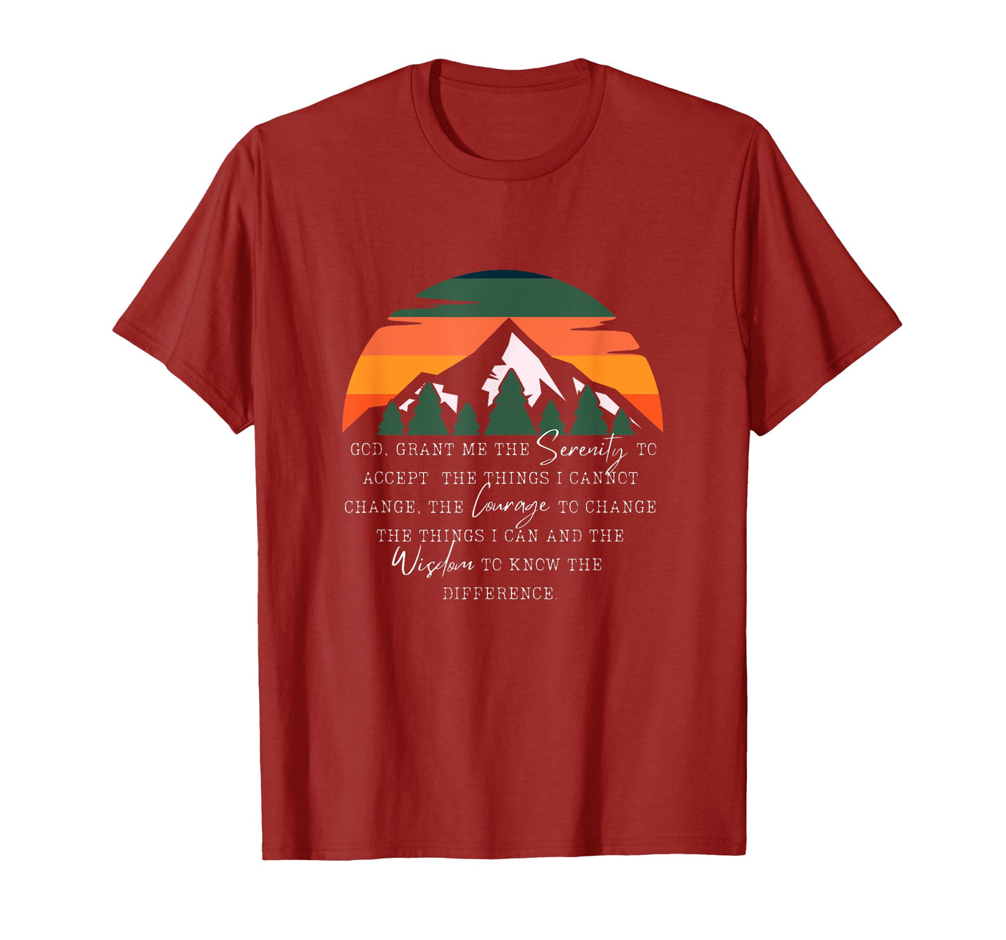 Christian Recovery Prayer - God Grant Me The Serenity T-Shirt