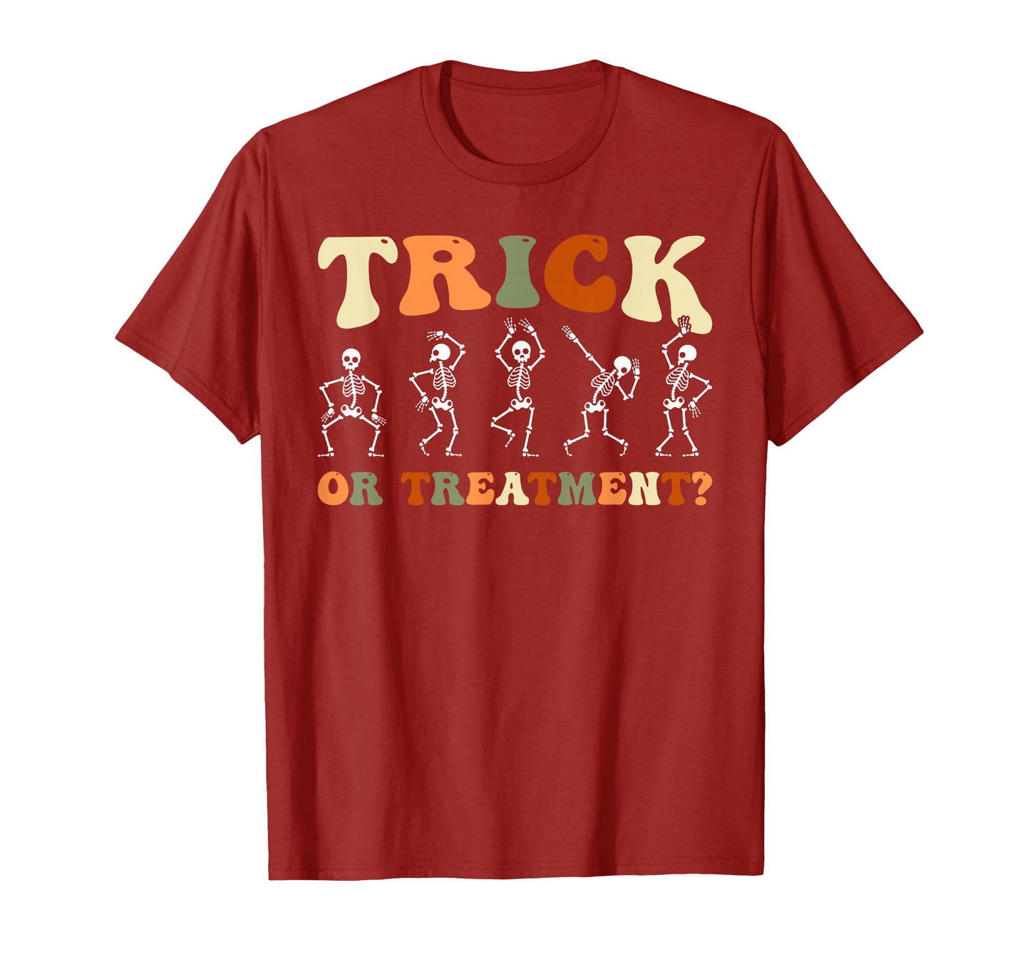 Trick Or Treatment Physical Therapy PT Halloween Skeletons T-Shirt
