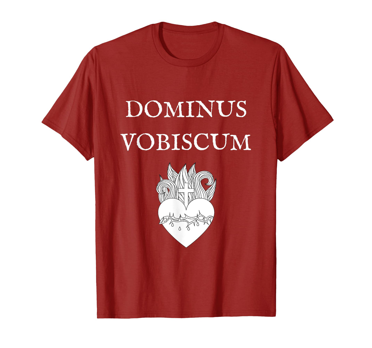 Dominus Vobiscum Traditional Latin Catholic Sacred Heart T-Shirt