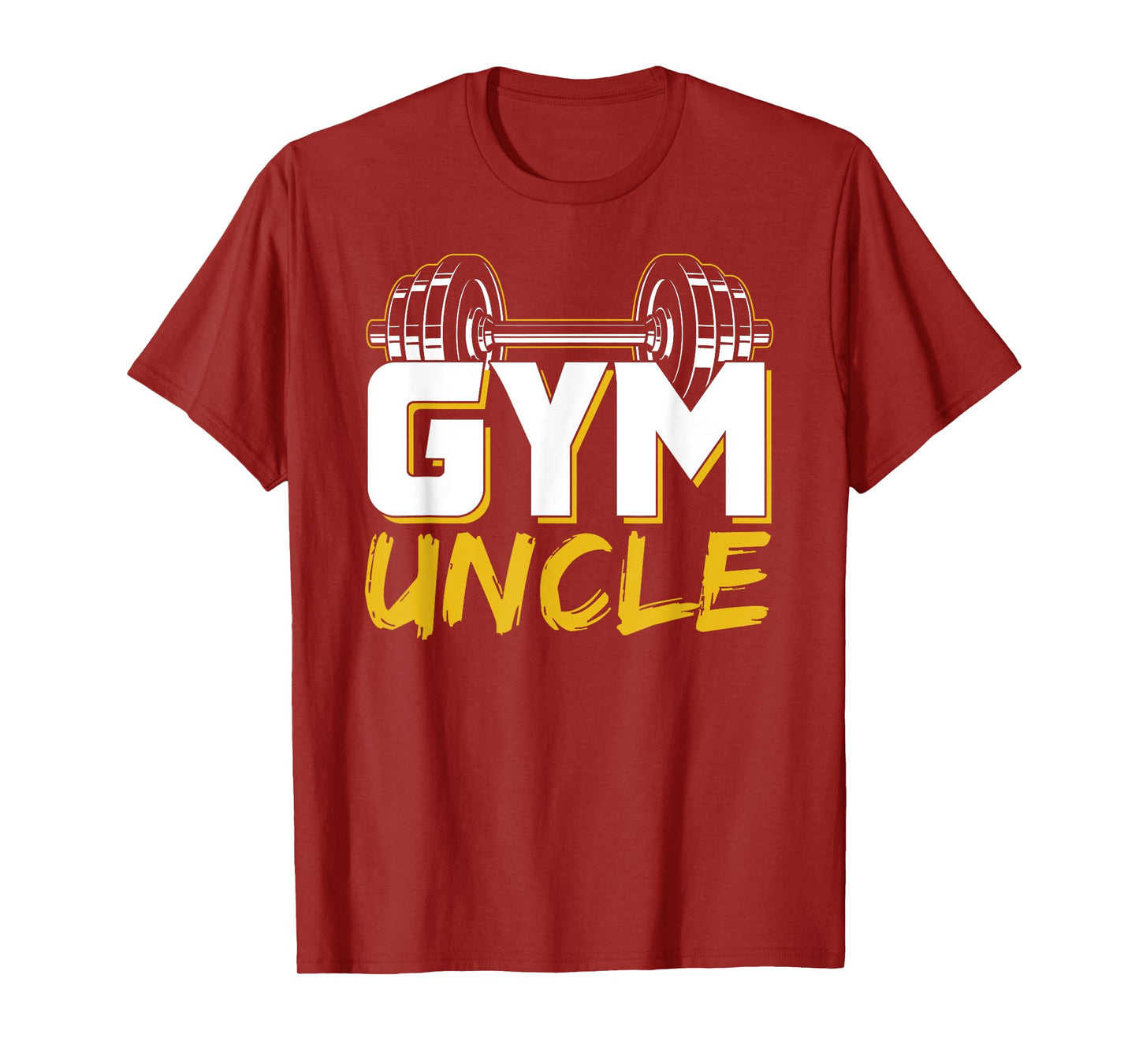 Gym Uncle T-Shirt, Unisex-Adults & Kids, Black, Short Sleeve, Small, Cotton Blend, Workout, Humorous Design with Lace Embellishment