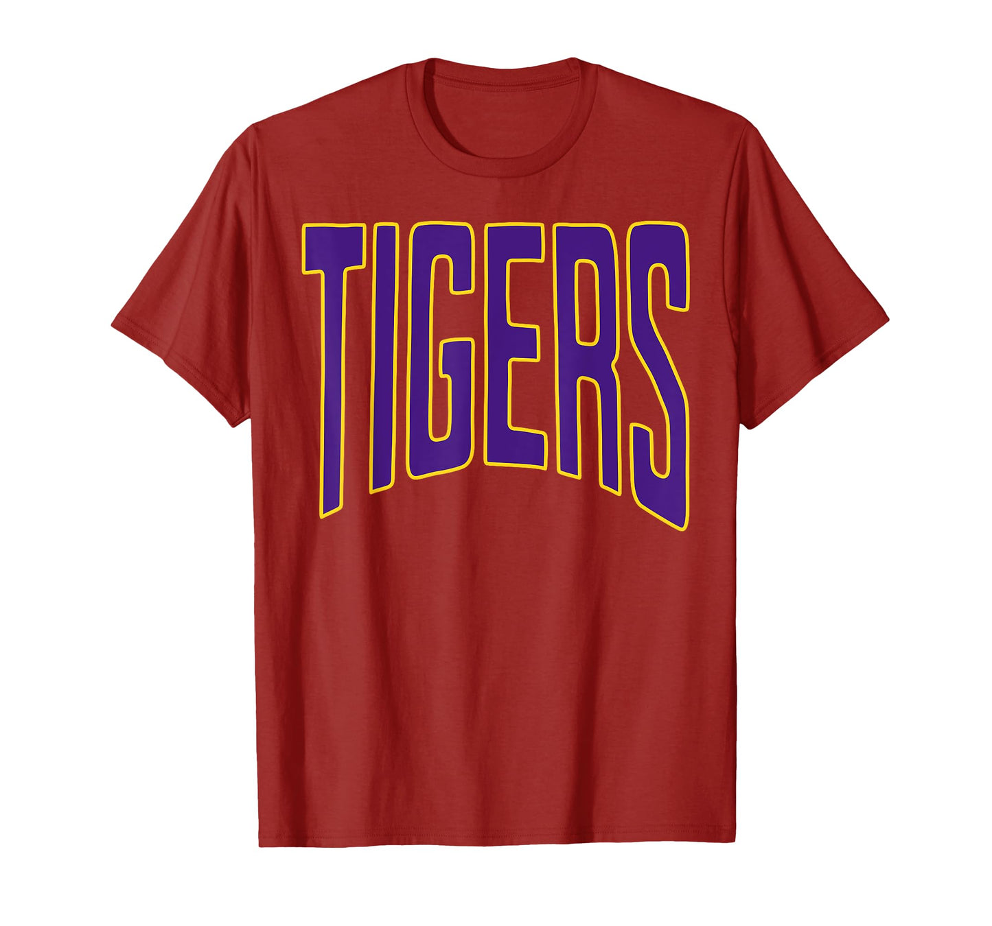 Tigers School Mascot Purple And Gold Tigers T-Shirt