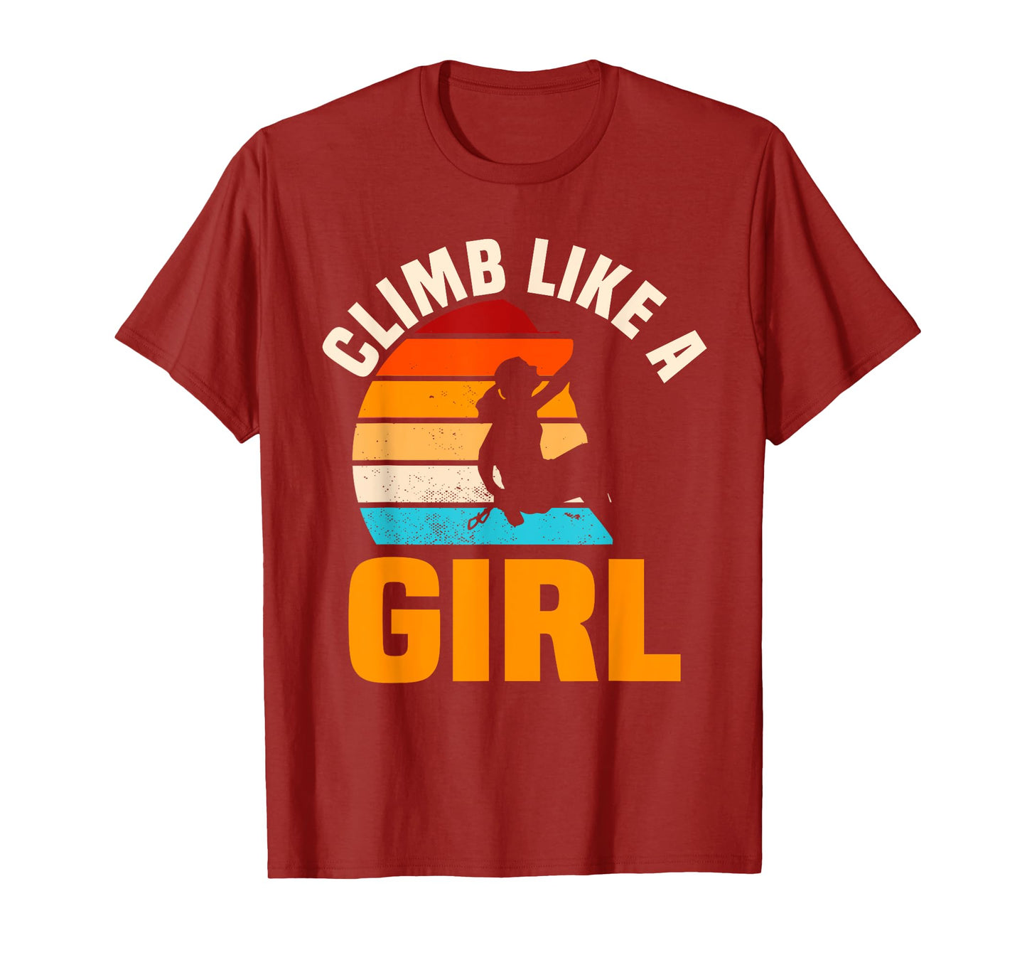 Bouldering Girls Retro Vintage Climber Boulderer Climbing T-Shirt