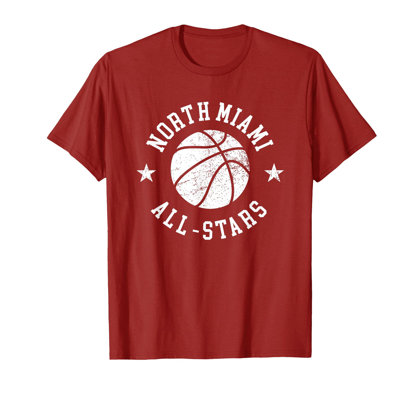 North Miami Vintage All-Stars Retro 80s Basketball T-Shirt