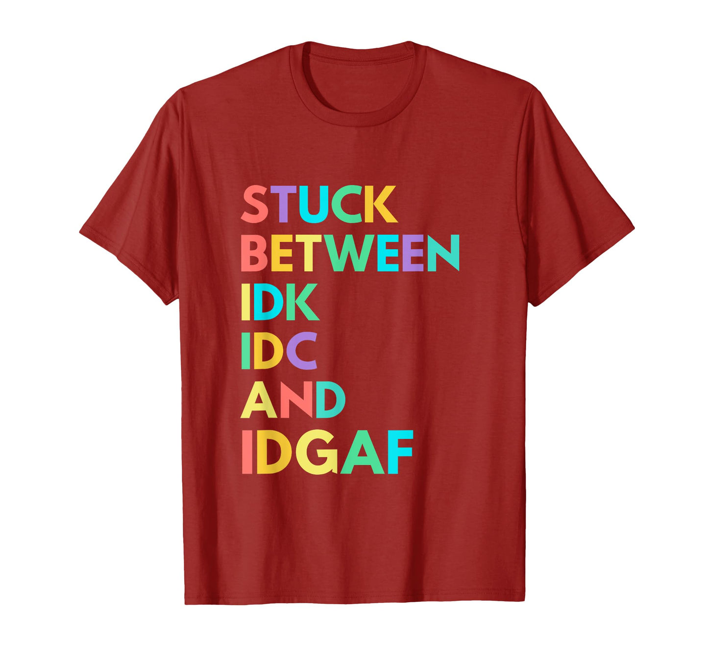 THE PINEAPPLE Women's Funny Fitness IDK IDC IDGAF T-Shirt - Black, Small