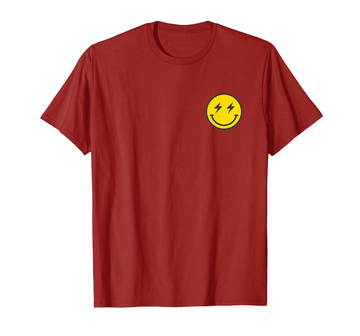 Minimalist 80s Lightning Bolt Eyes Happy Smiling Smile Face T-Shirt