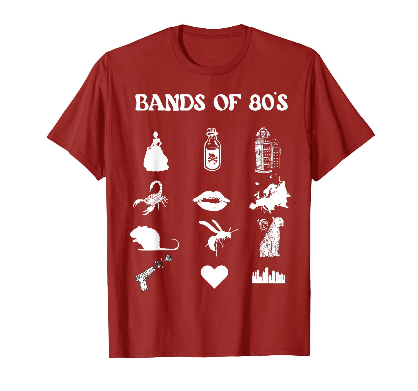 Retro 1980s Bands - Music - Music Lover T-Shirt