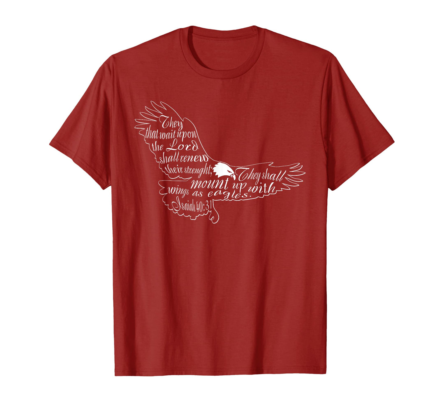 Religise Adler Wings Designs The Waiting for the Lord Isaiah 40:31 Eagle T-Shirt