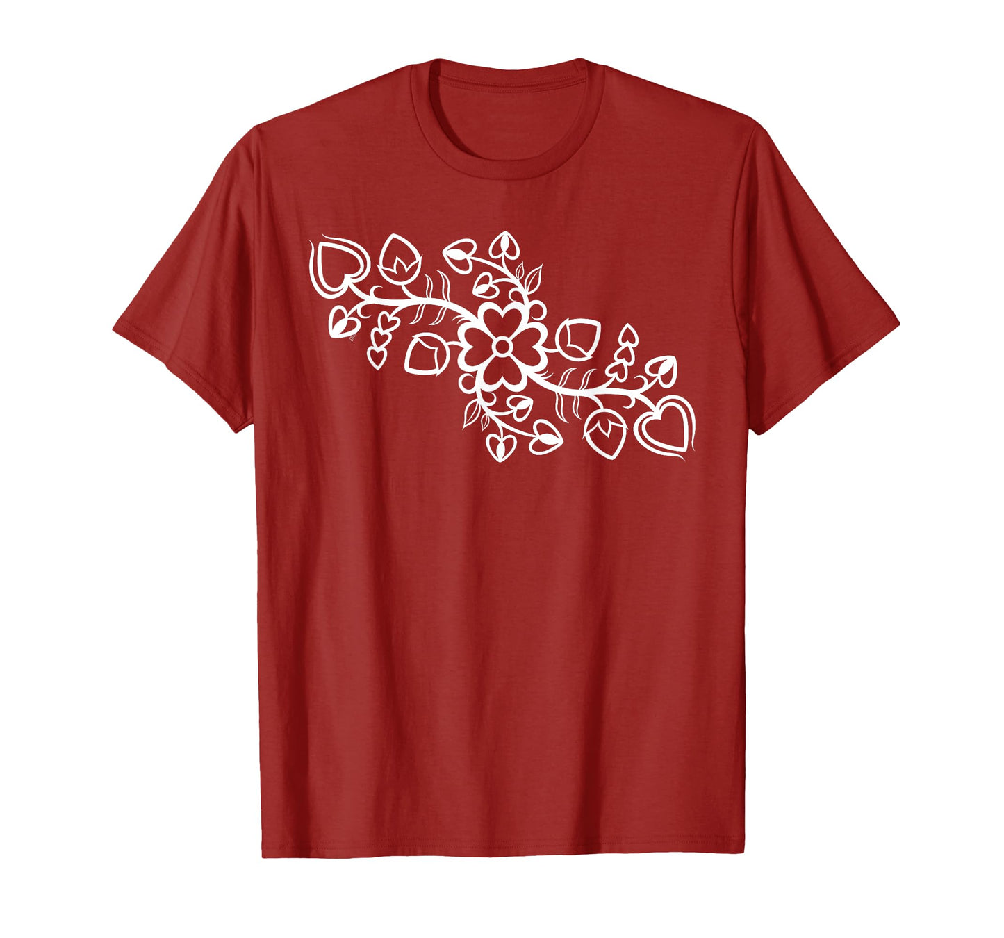 Anishinaabe Ojibwe Floral Native American Outline T-Shirt