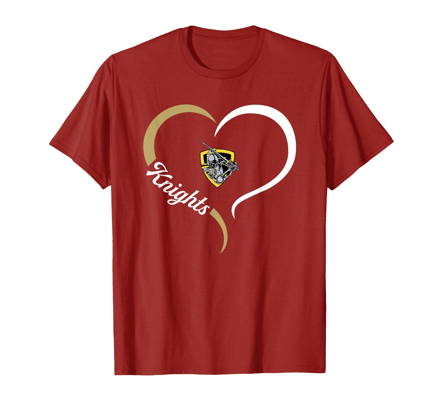 East Ridge Knights Logo Half Heart Slogan HS T-Shirt