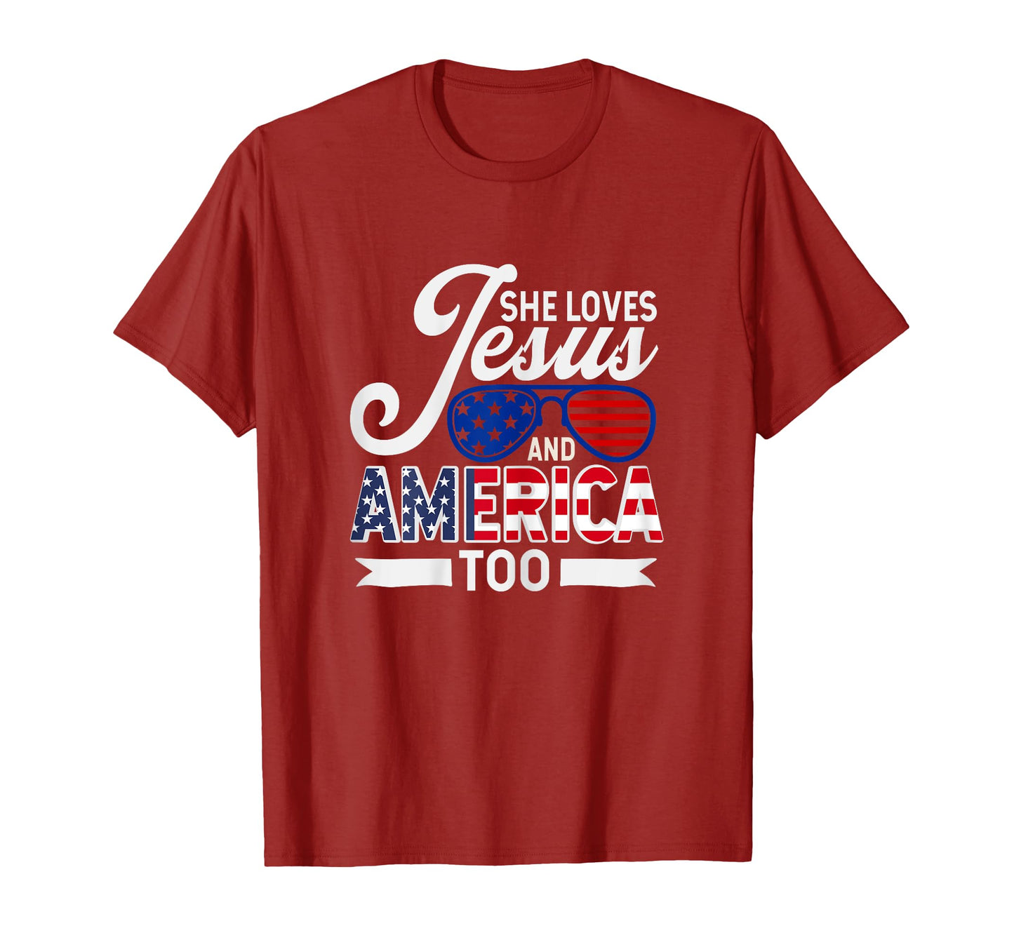 She Loves Jesus And America Too T-Shirt