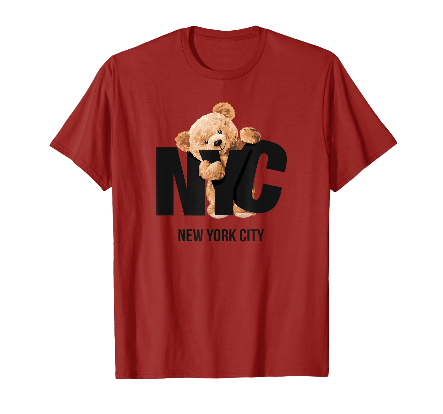Cool Awesome New York City NYC Teddy Bear Novelty Graphic T-Shirt