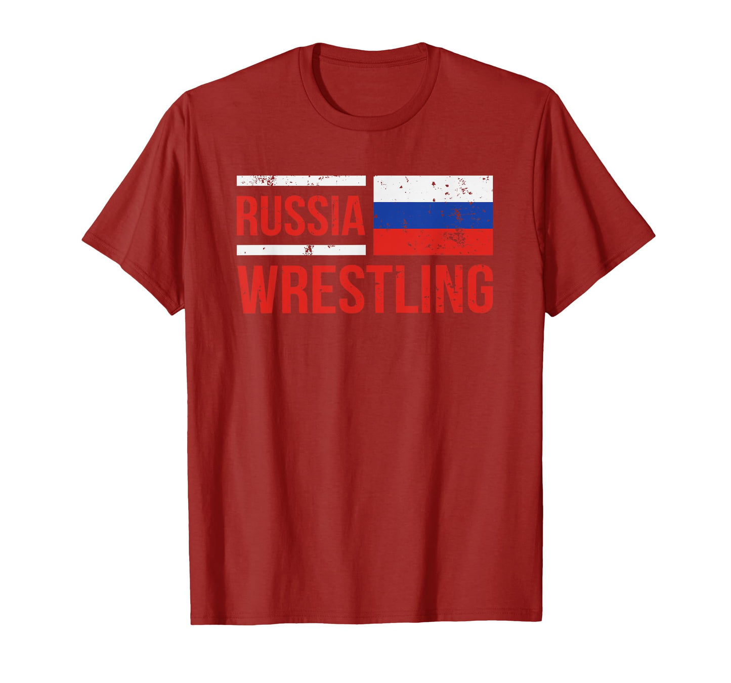Russia Wrestling RUS Flag Amateur Wrestler Grappling T-Shirt