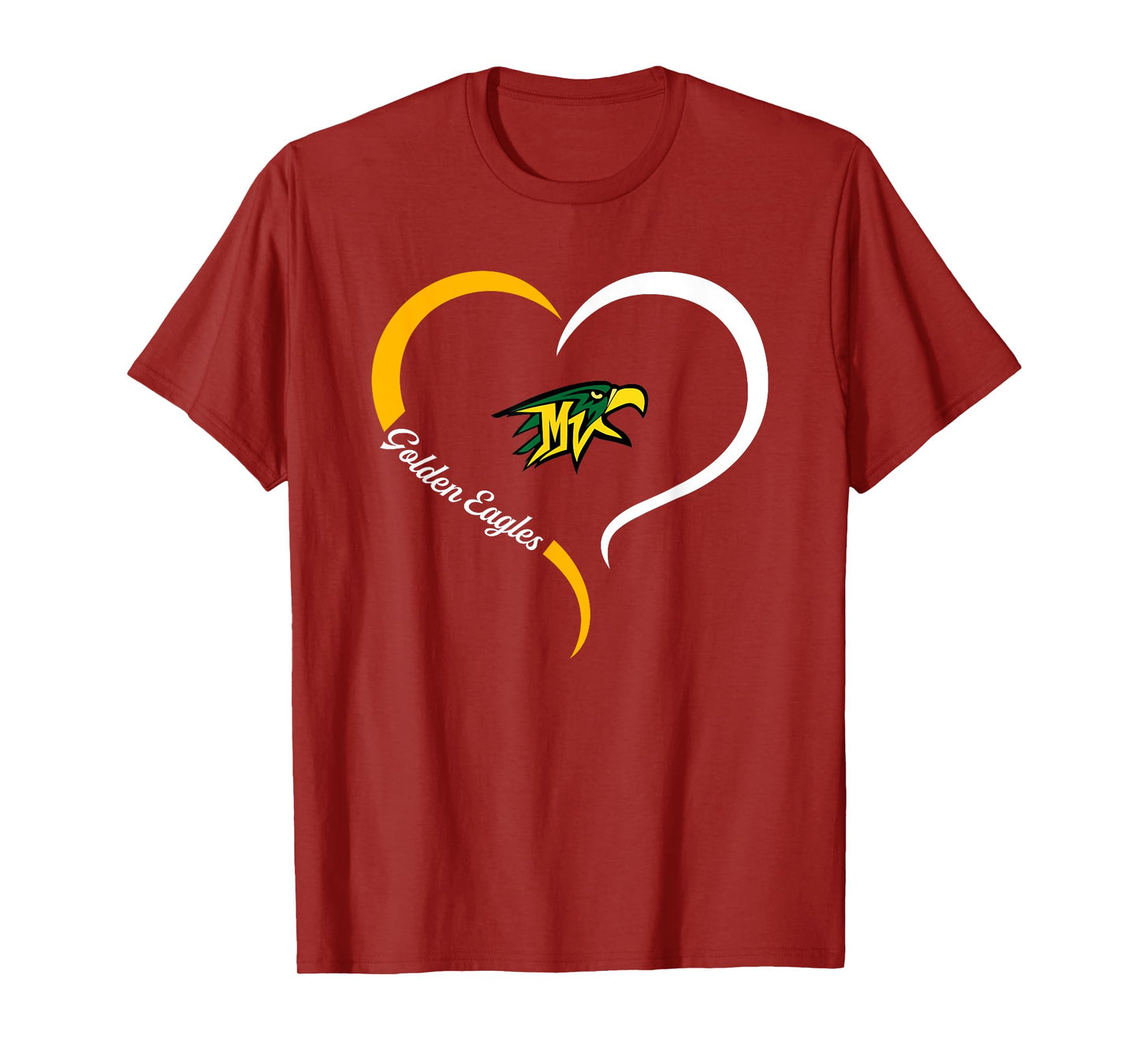 Mountain Vista Golden Eagles Logo Half Heart Slogan HS T-Shirt