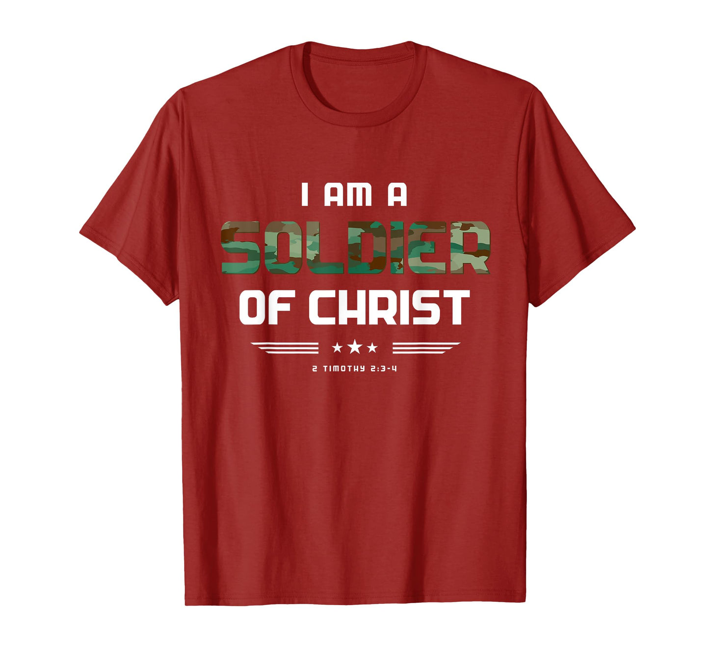 Christian gifts religious Bible verse Soldier of Christ T-Shirt
