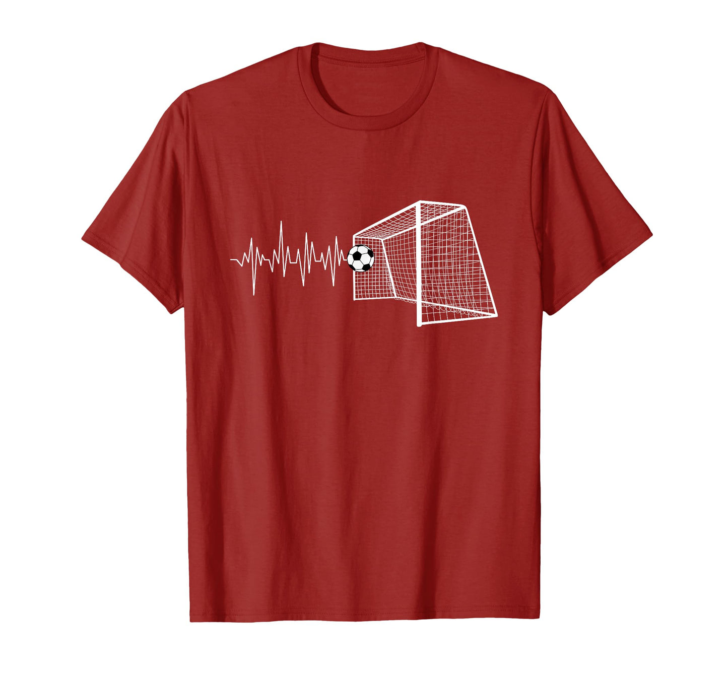 Funny Soccer Heartbeat ECG Football Goal Game Lovers Outfit T-Shirt