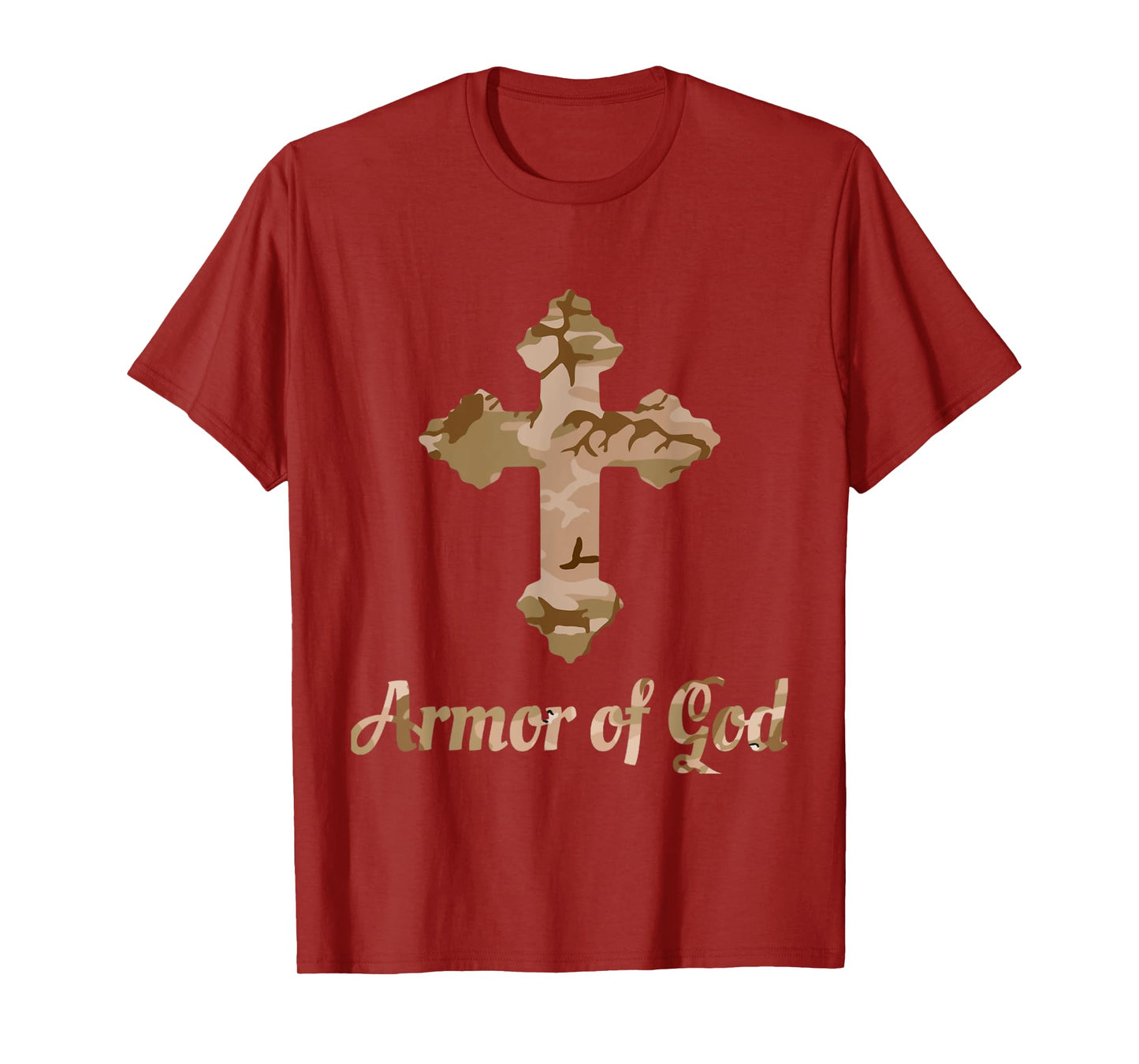 Christian Faith Armor of God Camo Cross T Shirt T-Shirt
