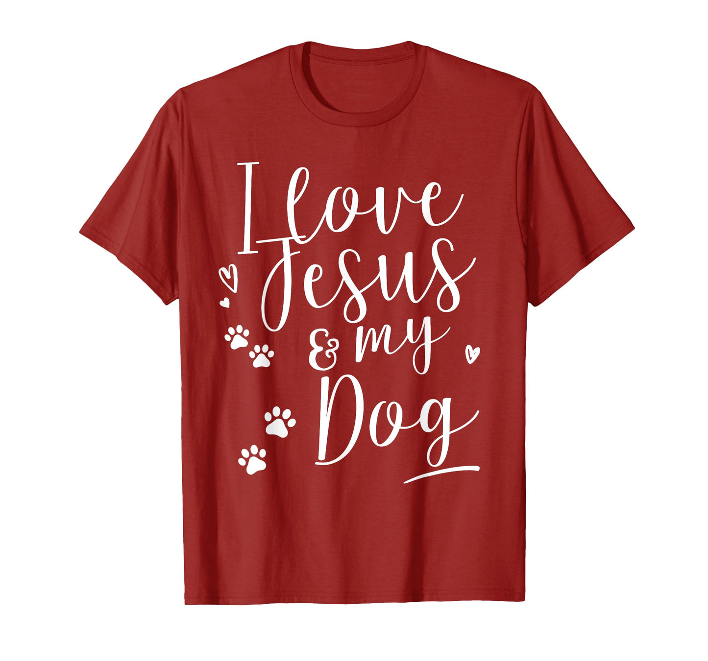 I love Jesus and my Dog Shirt T-Shirt for Men Women Girls Kids