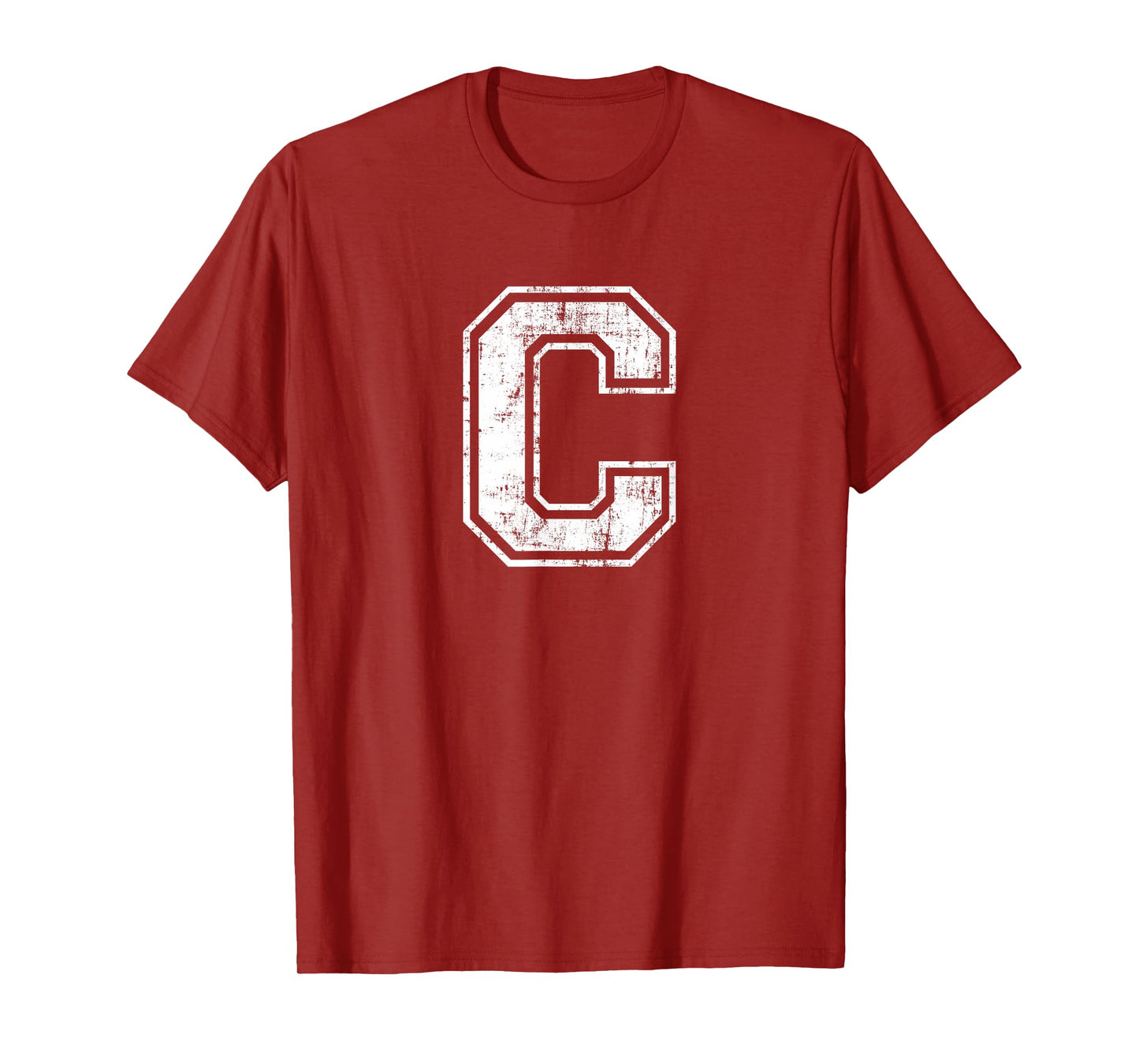 Letter C Uppercase Alphabet Initial School College Varsity T-Shirt