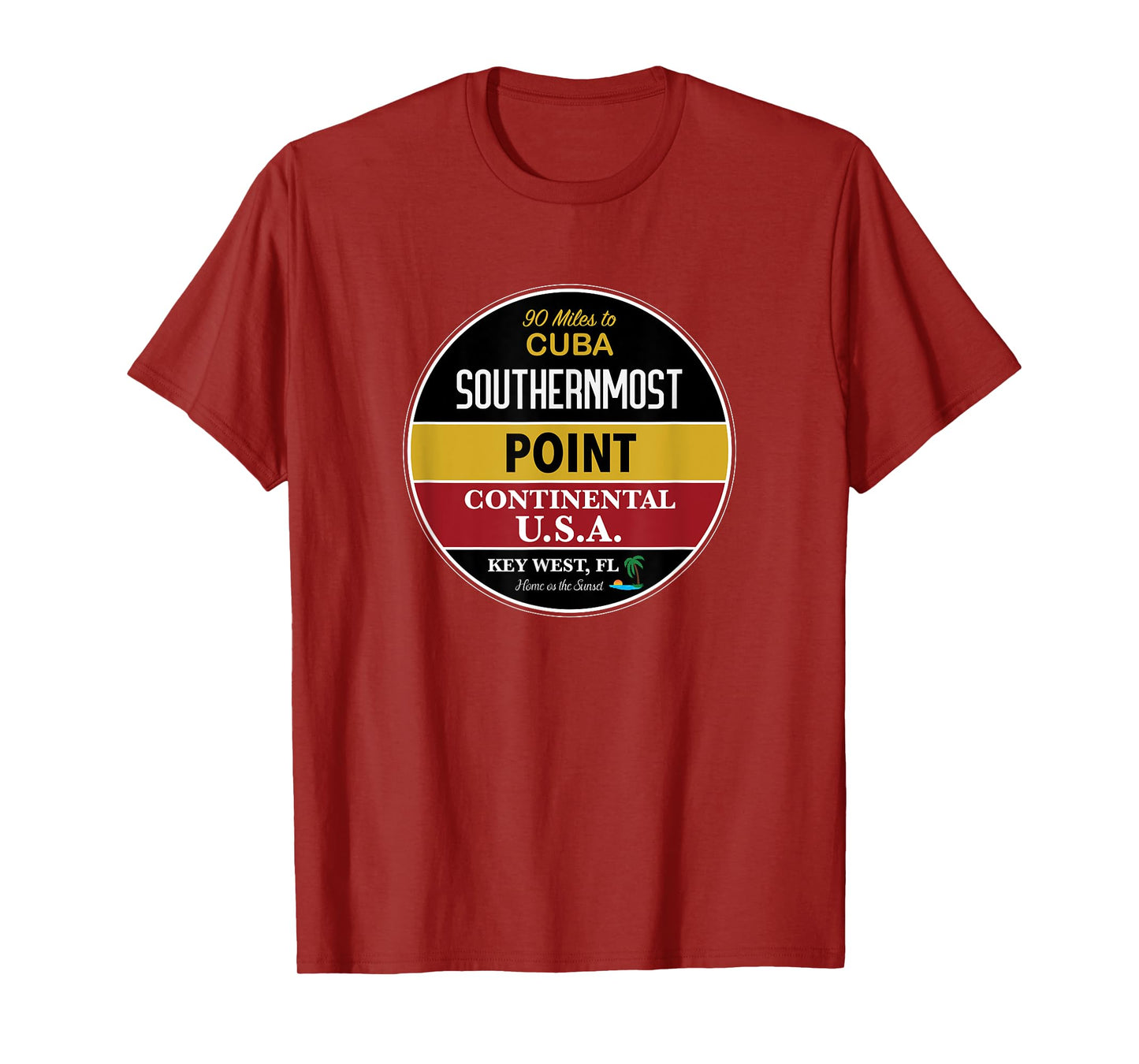 Key West Outfitters Key West Buoy T-Shirt - Men's Unisex Black Short Sleeve Classic Fit T-Shirt - Small - Gym Exercise - Cotton Polyester - Imported