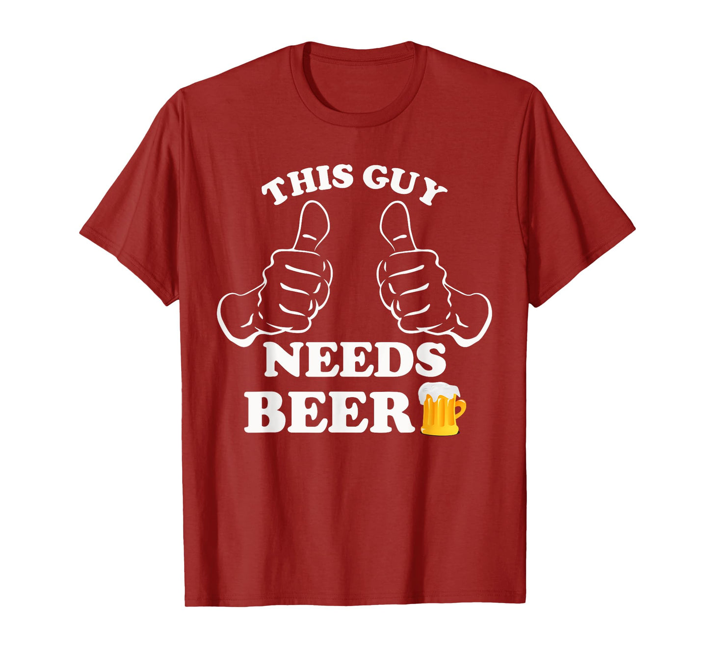 This Guy Needs a Beer, Funny Graphic Patrick's Day Men T-Shirt