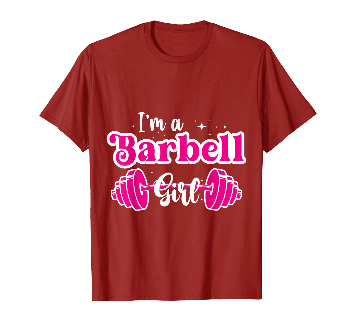 I'm a Barbell Girl Pink Weightlifting Fitness T-Shirt